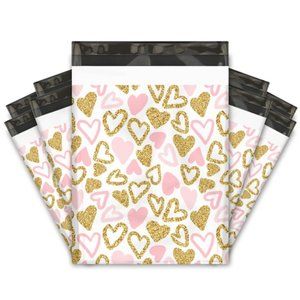 Pink & Gold Hearts Mailers